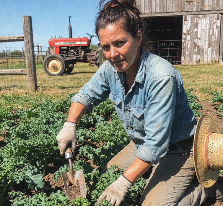 Farmer working in the field